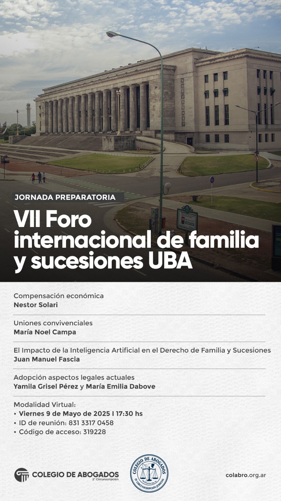 JORNADA PREPARATORIA - VII Foro Internacional de Derecho de las Familias y Sucesiones - 09/05/2025